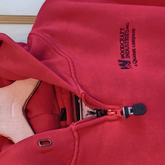 Men's White Bear Clothing Woodcraft Industries Red Hooded Sweatshirt M - Picture 9 of 14